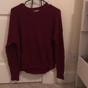 Maroon Hollister Crewneck Sweater